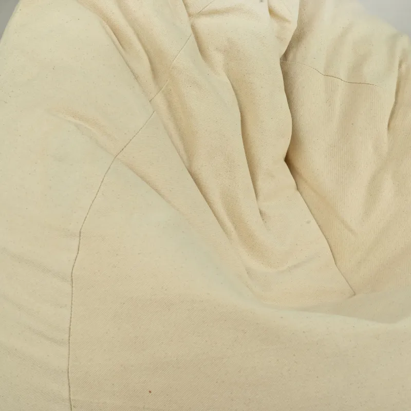 Poltrona Pouf Sacco XXL per adulti Gigante - Cotone Naturale Premium - Non tinto, Ecologico – vista 3