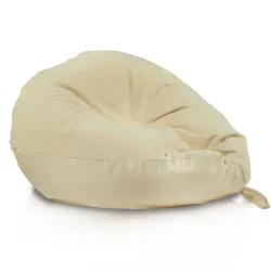 Poltrona Pouf Sacco XL Grande - Cotone Naturale Premium - Non tinto, Ecologico – vista 2