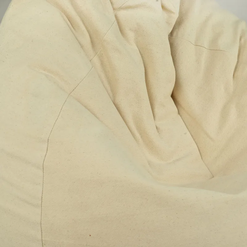 Poltrona Pouf Sacco L per bambini - Cotone Naturale Premium - Non tinto, Ecologico – vista 3