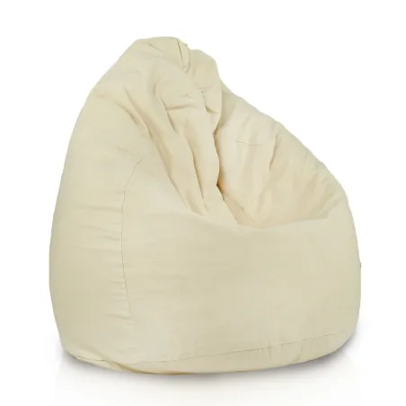 Poltrona Pouf Sacco L per bambini - Cotone Naturale Premium - Non tinto, Ecologico