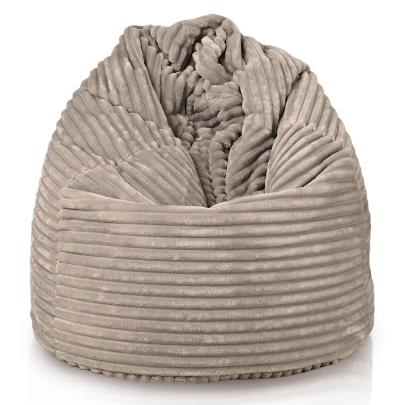 Poltrona Pouf Sacco XL Grande - Velluto a Coste Stripe – vista 2