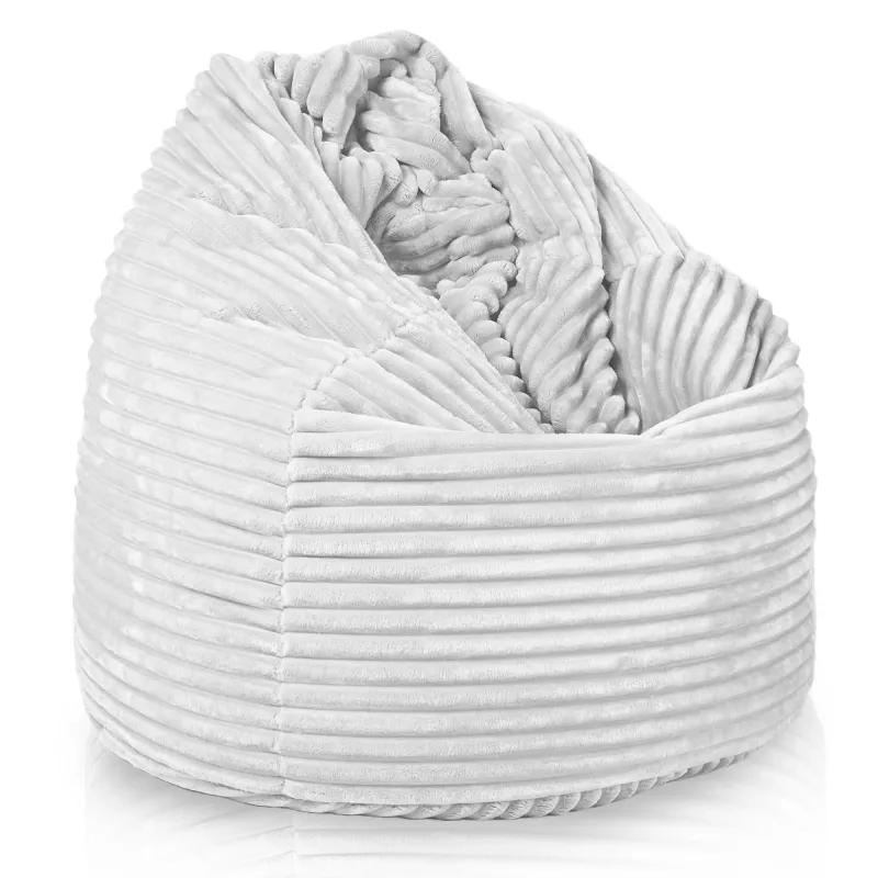 Poltrona Pouf Sacco XL Grande - Velluto a Coste Stripe – vista 6
