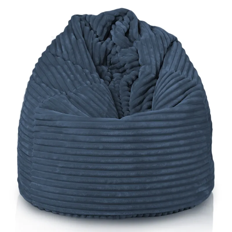 Poltrona Pouf Sacco XL Grande - Velluto a Coste Stripe – vista 22