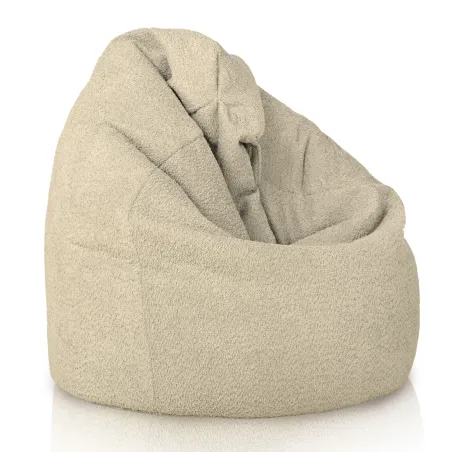 Poltrona Pouf Sacco XL Grande - Tessuto Bouclè