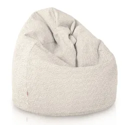 Poltrona Pouf Sacco L per bambini - Tessuto Bouclè