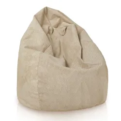 Poltrona Pouf Sacco - Velluto Testurizzato Dot