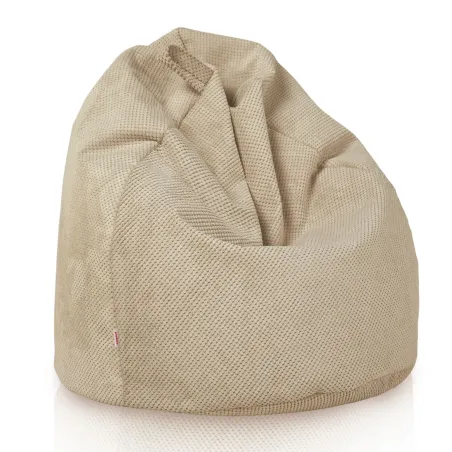 Poltrona Pouf Sacco L per bambini - Velluto Testurizzato Dot