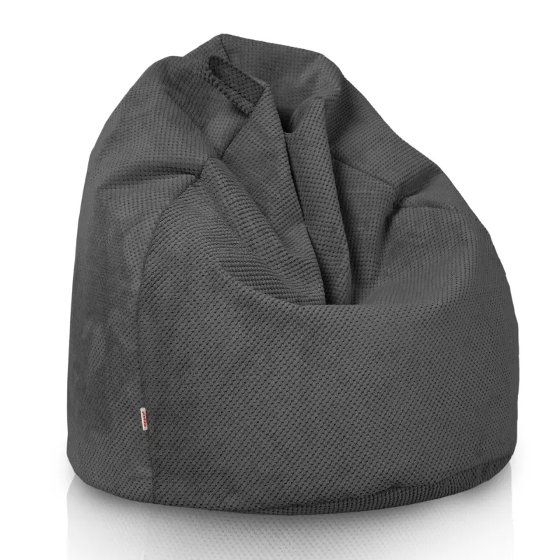 Poltrona Pouf Sacco L per bambini - Velluto Testurizzato Dot – vista 15