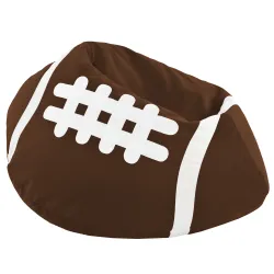 Poltrona Pouf Pallone Marrone scuro Rugby - Velluto Soft