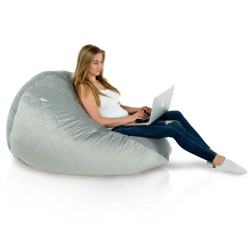 Poltrona Pouf Sacco XXL per adulti Gigante - Velluto Soft – vista 38