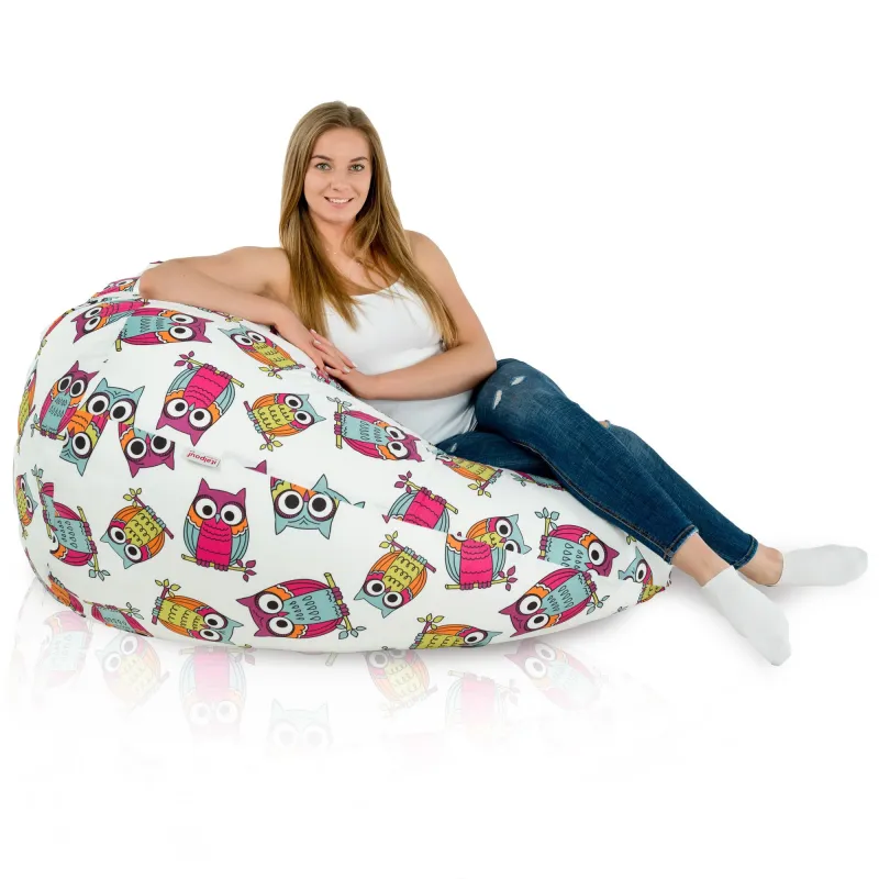 Poltrona Pouf Sacco XXL per adulti Gigante - Tessuto Stampato Premium – vista 10