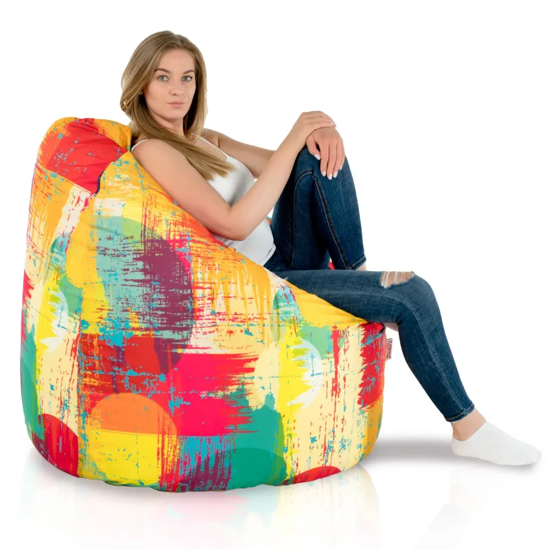 Poltrona Pouf Sacco XXL per adulti Gigante - Tessuto Stampato Premium – vista 13