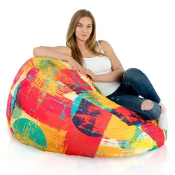 Poltrona Pouf Sacco XXL per adulti Gigante - Tessuto Stampato Premium – vista 14