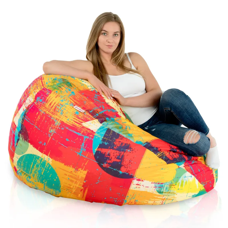 Poltrona Pouf Sacco XXL per adulti Gigante - Tessuto Stampato Premium – vista 14