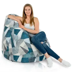 Poltrona Pouf Sacco XXL per adulti Gigante - Tessuto Stampato Premium – vista 4