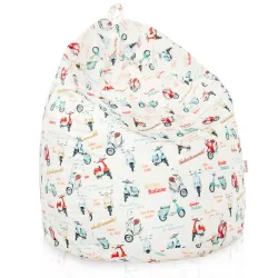 Poltrona Pouf Sacco XXL per adulti Gigante - Tessuto Stampato Premium – vista 15