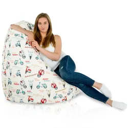 Poltrona Pouf Sacco XXL per adulti Gigante - Tessuto Stampato Premium – vista 17