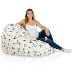 Poltrona Pouf Sacco XXL per adulti Gigante - Tessuto Stampato Premium – vista 18
