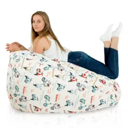 Poltrona Pouf Sacco XXL per adulti Gigante - Tessuto Stampato Premium – vista 19