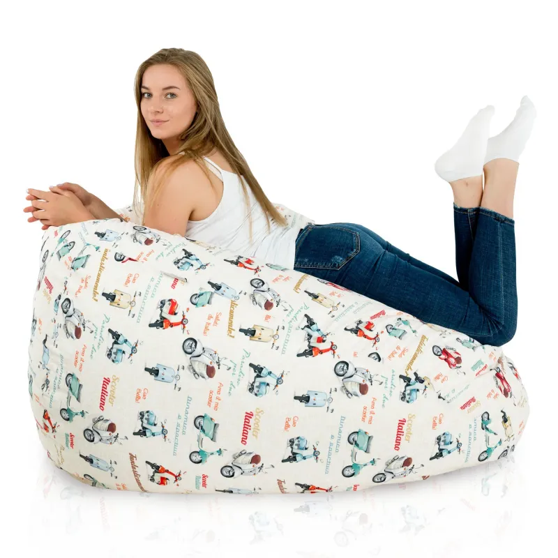 Poltrona Pouf Sacco XXL per adulti Gigante - Tessuto Stampato Premium – vista 19