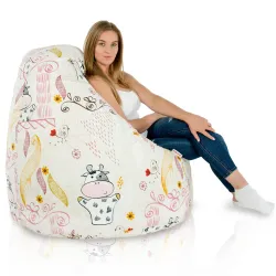 Poltrona Pouf Sacco XXL per adulti Gigante - Tessuto Stampato Premium – vista 27