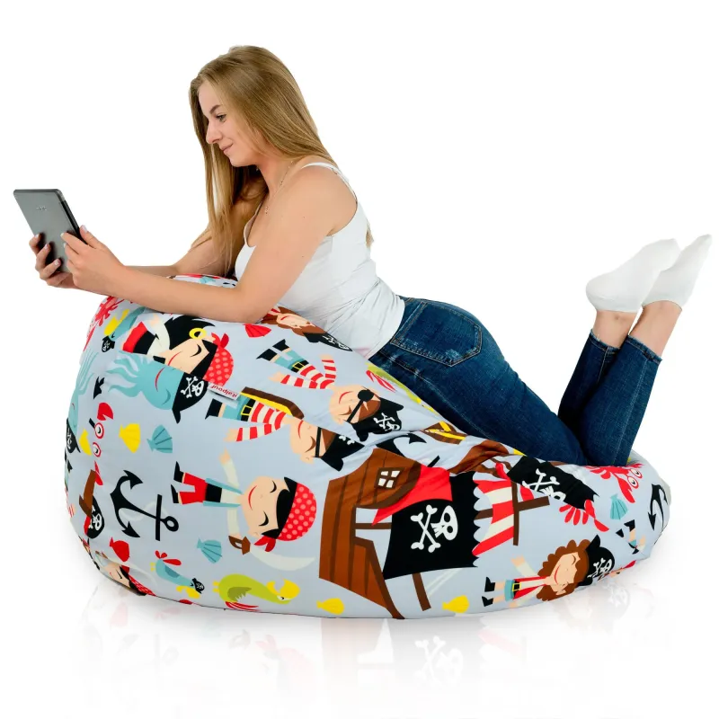 Poltrona Pouf Sacco XXL per adulti Gigante - Tessuto Stampato Premium – vista 39