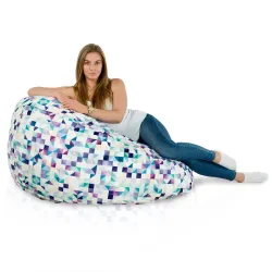 Poltrona Pouf Sacco XXL per adulti Gigante - Tessuto Stampato Premium – vista 49