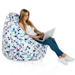 Poltrona Pouf Sacco XXL per adulti Gigante - Tessuto Stampato Premium – vista 50