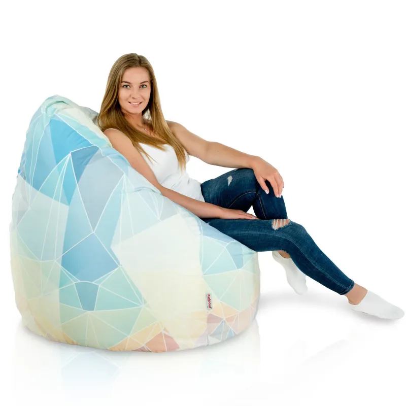 Poltrona Pouf Sacco XXL per adulti Gigante - Tessuto Stampato Premium – vista 58