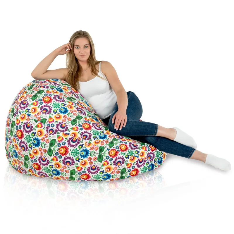 Poltrona Pouf Sacco XXL per adulti Gigante - Tessuto Stampato Premium – vista 89