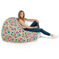 Poltrona Pouf Sacco XXL per adulti Gigante - Tessuto Stampato Premium – vista 91