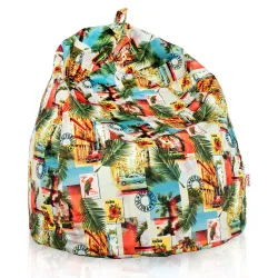 Poltrona Pouf Sacco per adulti - Tessuto Stampato Premium