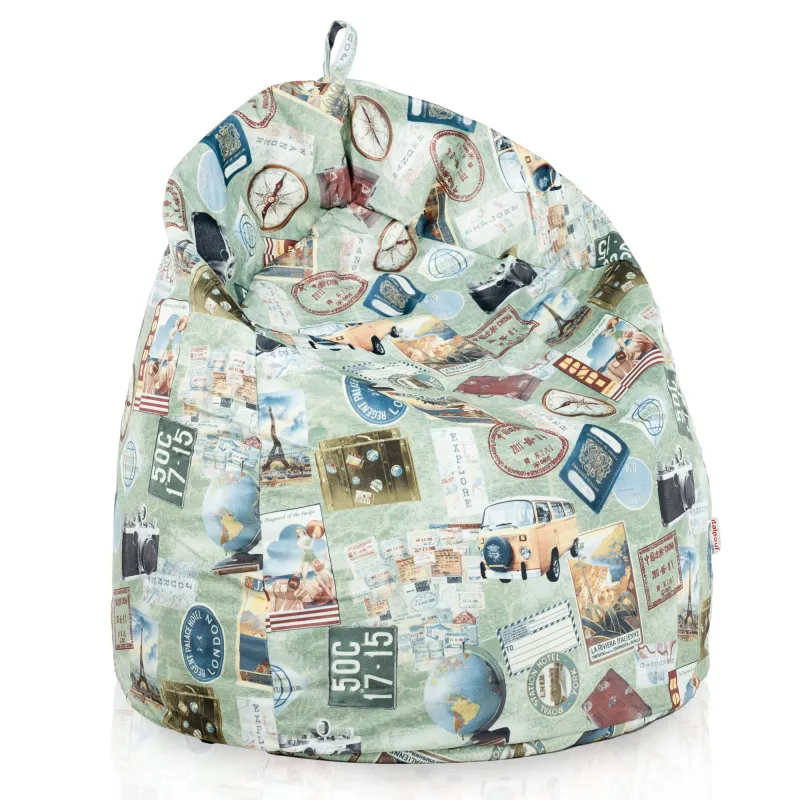Poltrona Pouf Sacco XXL per adulti Gigante - Tessuto Stampato Premium – vista 116