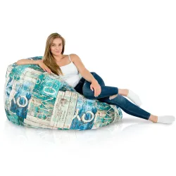 Poltrona Pouf Sacco XXL per adulti Gigante - Tessuto Stampato Premium – vista 111