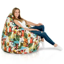 Poltrona Pouf Sacco XXL per adulti Gigante - Tessuto Stampato Premium – vista 114