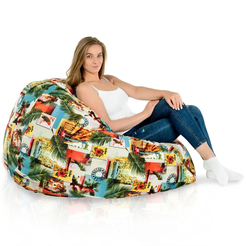 Poltrona Pouf Sacco XXL per adulti Gigante - Tessuto Stampato Premium – vista 115