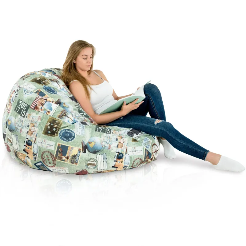 Poltrona Pouf Sacco XXL per adulti Gigante - Tessuto Stampato Premium – vista 118