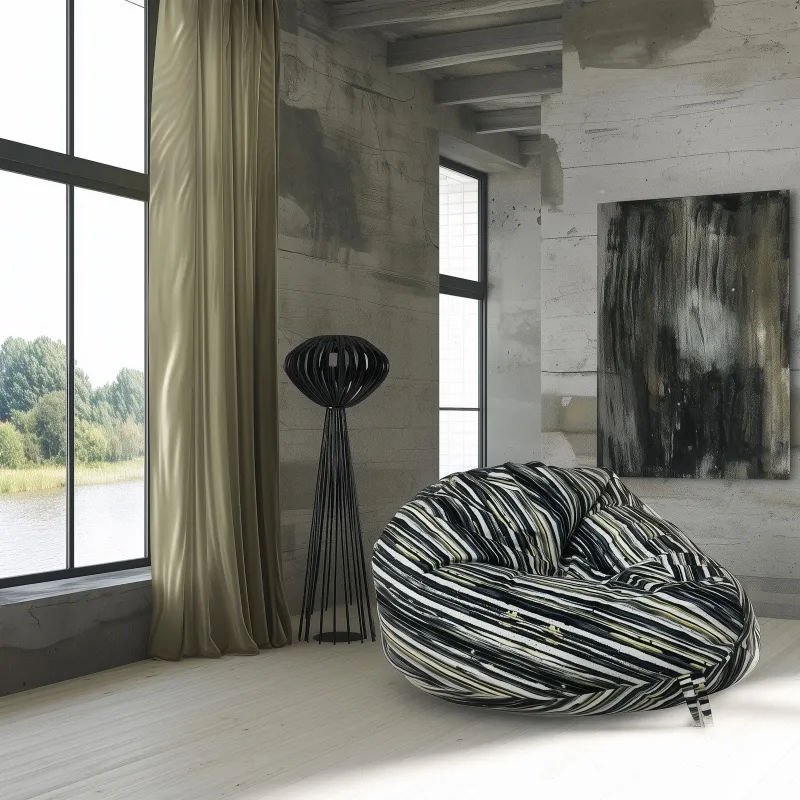 Poltrona Pouf Sacco L per bambini -Tessuto Stampato Premium – vista 123