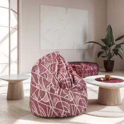 Poltrona Pouf Sacco L per bambini -Tessuto Stampato Premium – vista 130