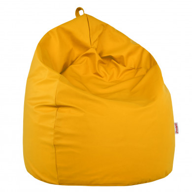 Pouf Sacco Giallo Ecopelle