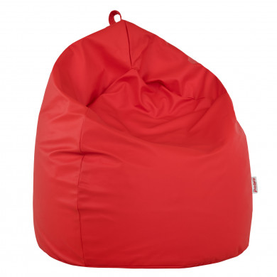 Pouf Sacco Rosso Ecopelle