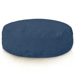 Pouf Poggiapiedi Rotondo - Velluto Testurizzato Dot