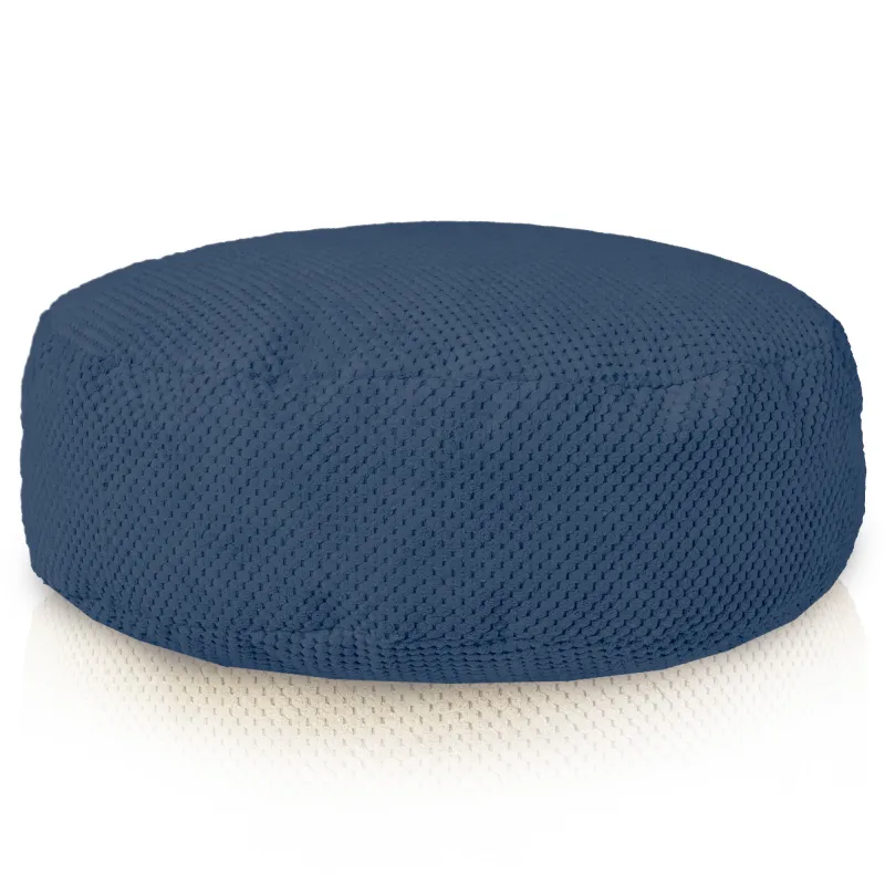Pouf Poggiapiedi Rotondo - Velluto Testurizzato Dot – vista 6