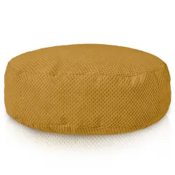 Pouf Poggiapiedi Rotondo - Velluto Testurizzato Dot