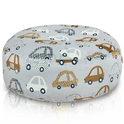 Pouf Poggiapiedi Rotondo - Tessuto Stampato Premium