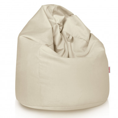 Pouf Sacco Poltrona Panna Velluto