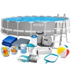 Piscina da Giardino con Struttura Metallica 610 x 132 cm 18in1 Completa INTEX 26756