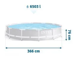 366x76 16in1 INTEX 26712 Piscina Fuori Terra a cremagliera.