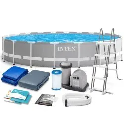 Piscina con struttura 610x132 cm 12in1 Set INTEX 26756