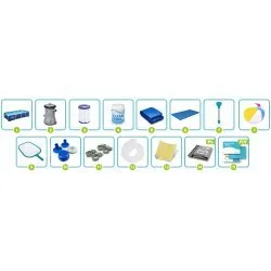 Bestway 56405N 400 x 211 x 81 cm 15in1 piscina da giardino a cestello